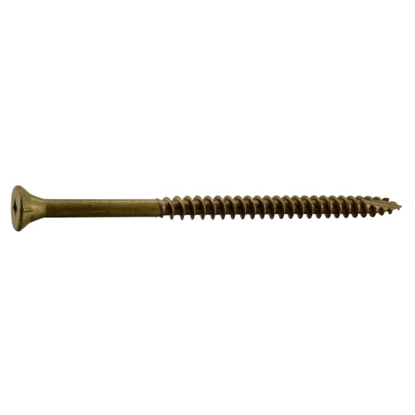 Buildright Deck Screw, 10 x 31/2 in, Steel, Flat Head, Square Drive